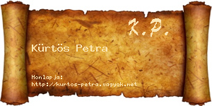 Kürtös Petra névjegykártya